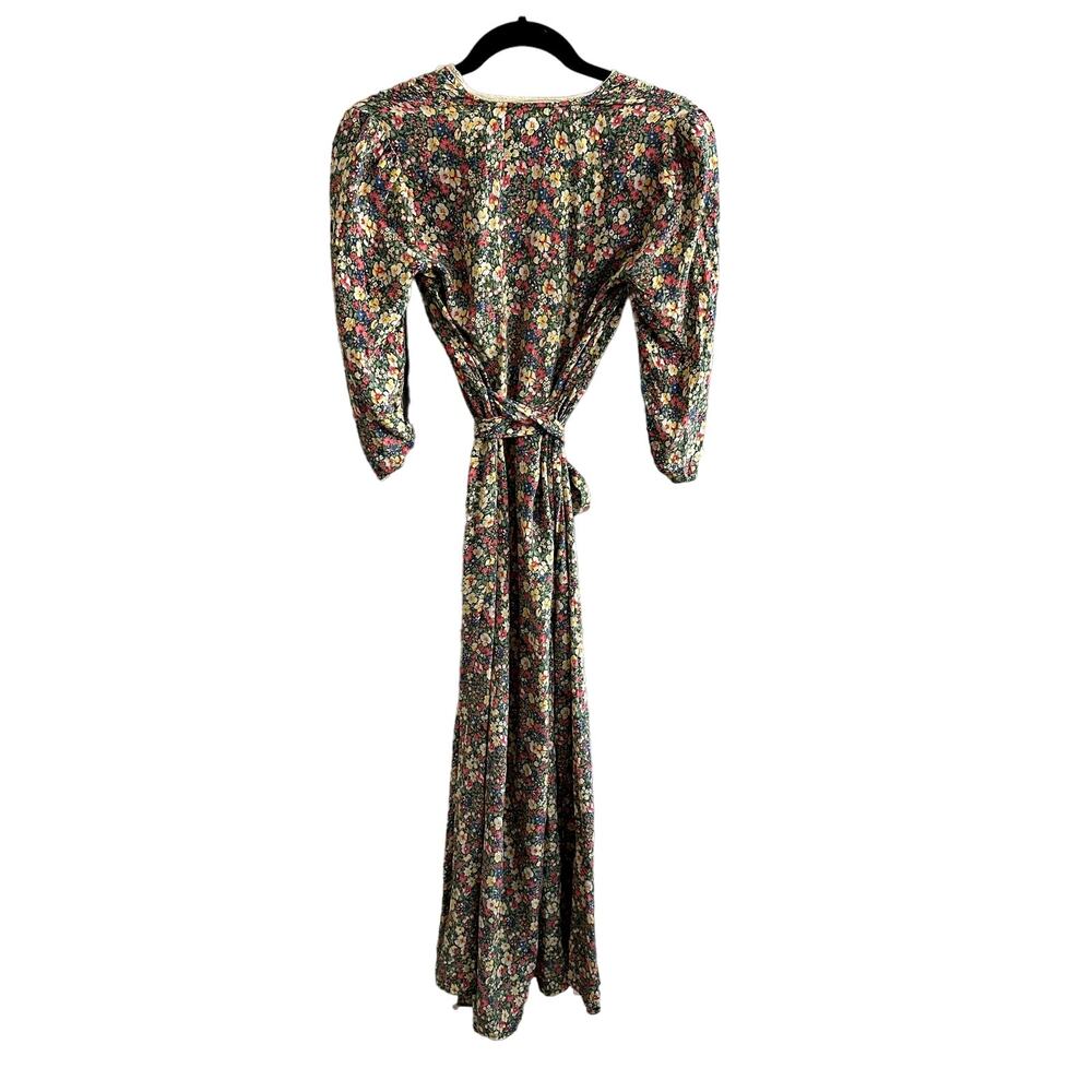 Doen Catskill Silk Floral Maxi Dress Green Valley - Picture 3 of 5